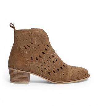 Alpe para mujer. 543311 Botines de Piel Nelly marrón (36), 3 a 5cm, Cremallera, Casual