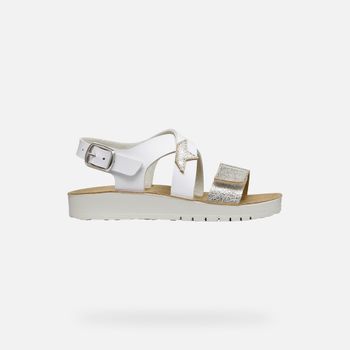 GEOX Sandal Costarei Niña Blanco/plateado