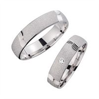 alianzas oro blanco con diamantes ancho 5 mm