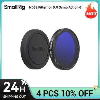 Filtro ND32/16 SmallRig para DJI Osmo Action 6 con Cubierta de Lente de Silicona, Diseño de Encaje Rápido, Fijación Directa sin Retirar la Lente