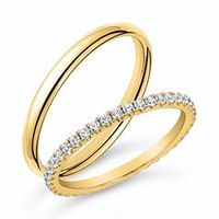 conjunto de memoria y anillo de oro de 14 quilates con diamantes de laboratorio