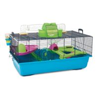 savic hamster heaven 80 cage - blue  green 80 x 50 x 50 cm l x w x h