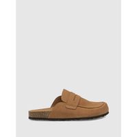 autenti zuecos zueco dina marron para mujer