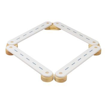 Meowbaby Sendero Sensorial, Madera Blanco, 4 Elementos