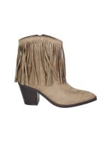botines de tacon taupe con flecos dangela drb29146 36
