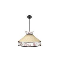 lampara colgante constantinopla o50cm de altura regulable 1xe27 bombilla no incluida color beige y rojo