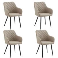 pack 4 sillas comedor salon rombo beige 84x64x56 cm