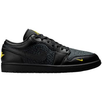 Nike Deportivas Moda Jordan 1 Low Black Elephant Print para hombre