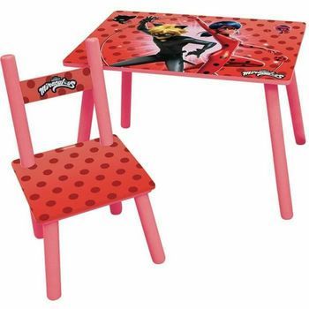 Set De Mesa Y Sillas Para Niños Mariquita Casa Divertida