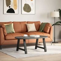 patas de mesa de centro forma a 2 uds  patas para mesa acero negro60x42-43 cm