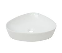 vidaxl lavabo triangular de ceramica blanco 505x41x12 cm