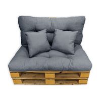 acomoda textil - cojines sofa palets conjunto 4 piezas para palet asiento 120x80 cm  respaldo  2 cojines comodo y elegante para interior y exterior no incluye palets