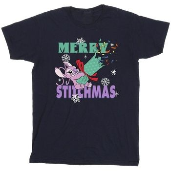 Disney Camiseta Merry Stitchmas para niña