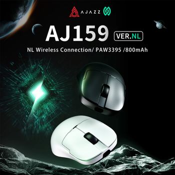 Ratón Inalámbrico AJAZZ AJ159 NL Tri-Modo, Batería de Larga Duración, Ergonómico para Juegos y Oficina