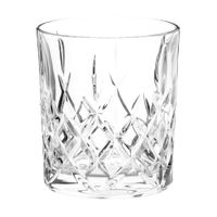 vaso de vidrio tallado transparente