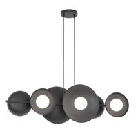 lampara colgante cirion negro 6 luces