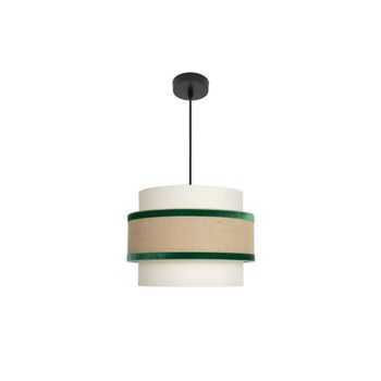 Lámpara de techo colgante Cornalina 1x27 Beis/verde 30d