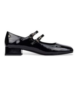 Martinelli para mujer. S021-B510HY Bailarinas de Piel Serpenti negro (40), 3 a 5cm, Hebilla, Casual, Clásico