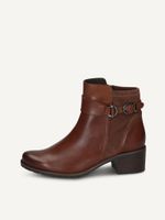 caprice bootie brown made of leather and synthetic with block heel size 39