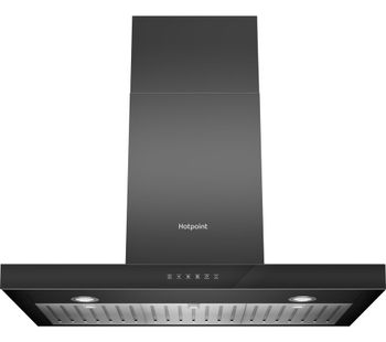 HOTPOINT PHBS9.8CLTDK Chimney Cooker Hood - Black, Black