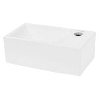 lavabo ceramico cuadrado 350 x 205 x 125 mm blanco ecd germany
