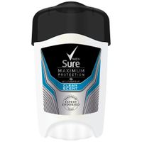 sure men maximum protection anti-perspirant cream stick clean scent