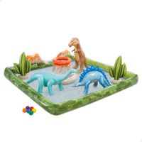 centro de juegos hinchable con difusor de agua y figuras 201x201x36 cm multicolor