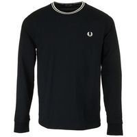 fred perry camiseta long sleeve twin tipped tee shirt para hombre