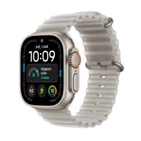 apple watch ultra 4 gps  cellular 49mm caja de titanio natural con correa ocean gris talla unica