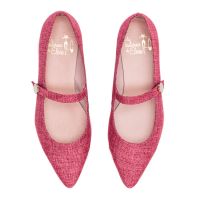 bailarina merceditas lino fucsia