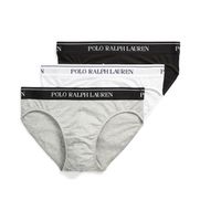polo ralph lauren para hombre 714835884003 pack de 3 slips low rise negro gris blanco xl homewear algodon