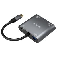 aisens a109-0625 adaptador usb-c a 2xhdmiusb-cusb 20 15cm gris