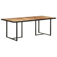 mesa de comedor madera de mango rugosa 200 cm vidaxl