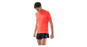 Compressport maillot de manga corta pro racing rojo hombre