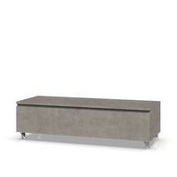 comoda piedra havana astra en melamina con 4 ruedas