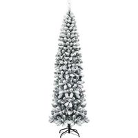 225cm arbol de navidad artificial nevado costway agujas de pvc de 641 puntas 225 cm
