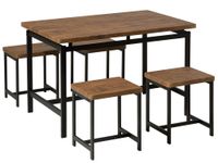 conjunto de comedor de derivado de madera 4 personas l75