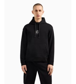 A|X Armani Exchange para hombre. XM000369AF10818UC001 Sudadera con capucha negro (XS), Casual, Deportivo, Algodón, Multideporte