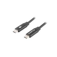 cable usb c lanberg ca-cmcm-40cu-0010-bk 1m negro chapado en oro