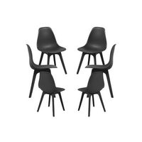 pack 6 sillas kelen suprym de polipropileno 82465039 cm - negro