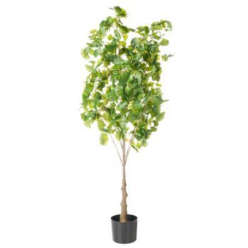 Planta Artificial En Maceta Árbol Decorativo Falso Ginkgo Verde 150 Cm Ginkgo Tree