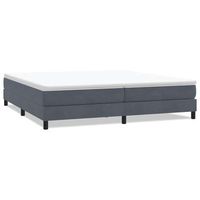 cama box spring sin colchon gris oscuro terciopelo 200x210 cm vidaxl