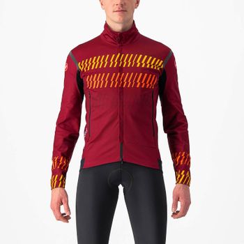 Castelli Unlimited Perfetto Ros 2 Jacket - M - Bordeaux/Goldenrod-Orange Rust
