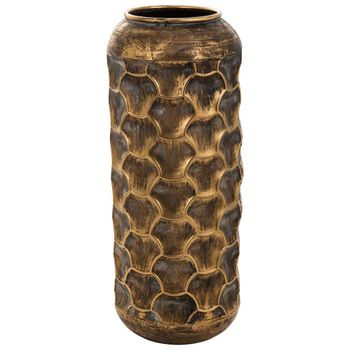 Wonderlust Deco - Jarrón de metal marrón 23.5x23.5x57 Marrón 23.5x23.5x57h cm