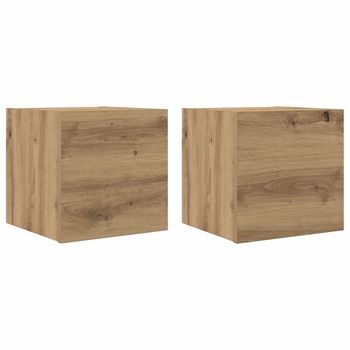 Muebles De Pared Para Tv 2 Uds Roble Artisan 30,5x30x30 Cm
