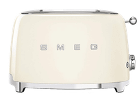 tostadora - smeg tsf01creu 950 w 2 rebanadas cortas ranuras 50s style acabado brillante crema