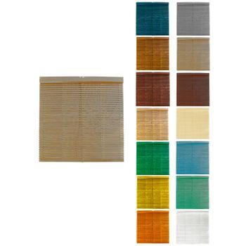 Persiana De Madera Con Polea Metálica - Estor Enrollable Para Ventanas Y Puertas  95 X 220 Cm (ocre (pintada))