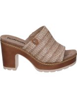 sandalias de tacon para mujer refresh 172703 color taupe 39