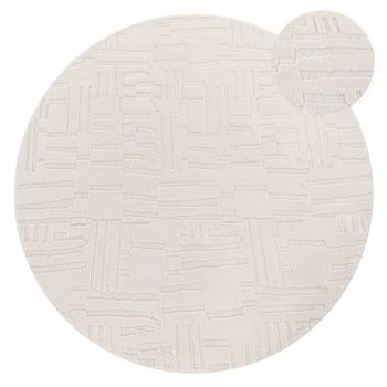 Alfombra moderna Tokko crema 120 cm redondo