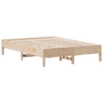 Estructura De Cama De Madera Maciza De Pino 160x200 Cm